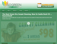 Tablet Screenshot of gogreendrycarpet.com